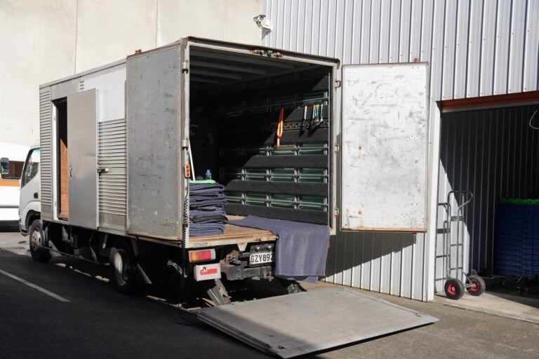 Furniture movers at work during an Auckland move